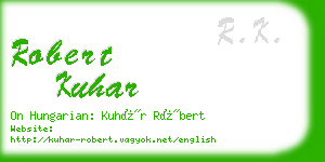 robert kuhar business card